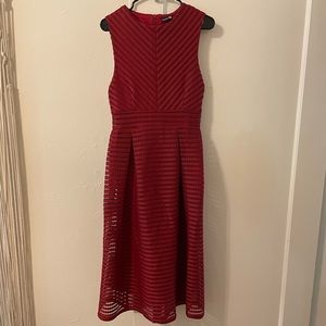 Red Boohoo formal dress